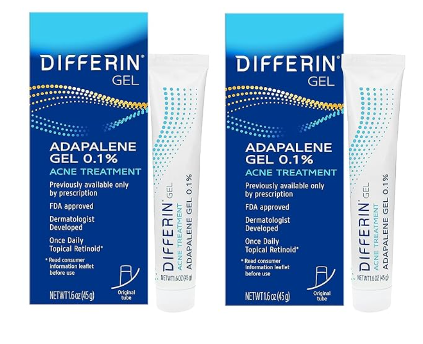 Differin Acne Treatment Gel, 180 Day Supply, Retinoid Treatment for Face