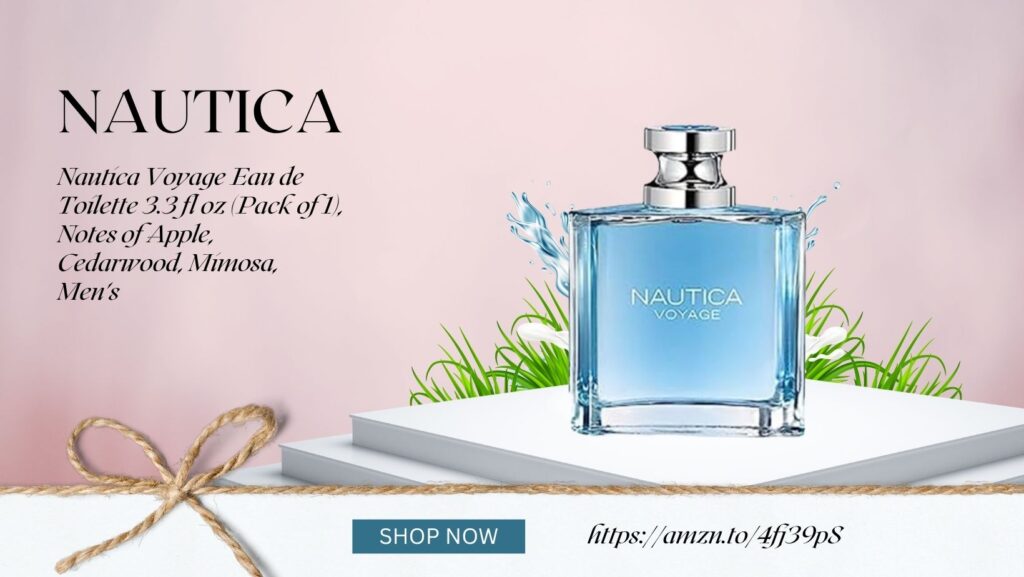 Nautica Voyage Eau de Toilette 3.3 fl oz (Pack of 1), Notes of Apple, Cedarwood, Mimosa, Men's