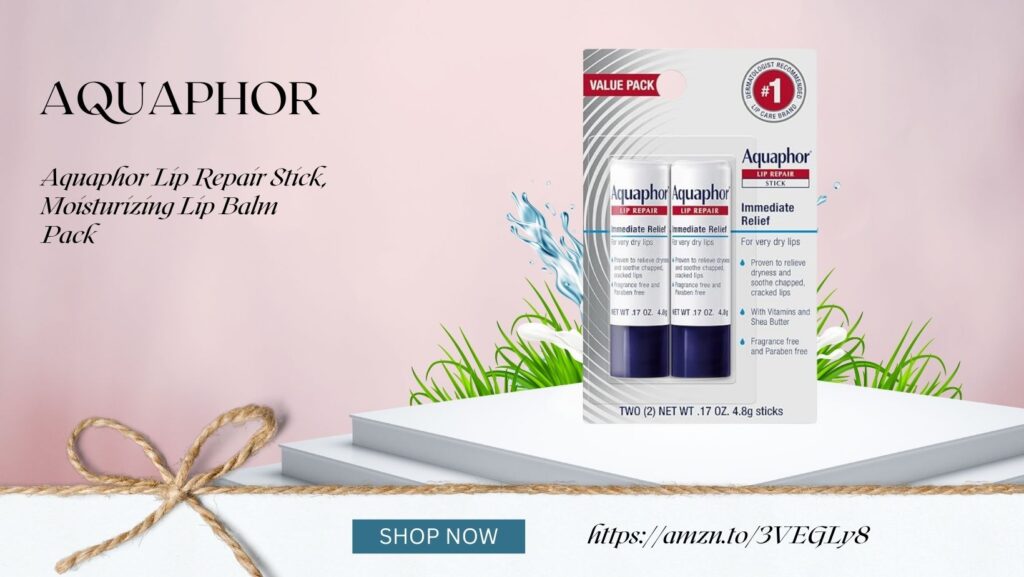 Aquaphor Lip Repair Stick, Moisturizing Lip Balm Pack
