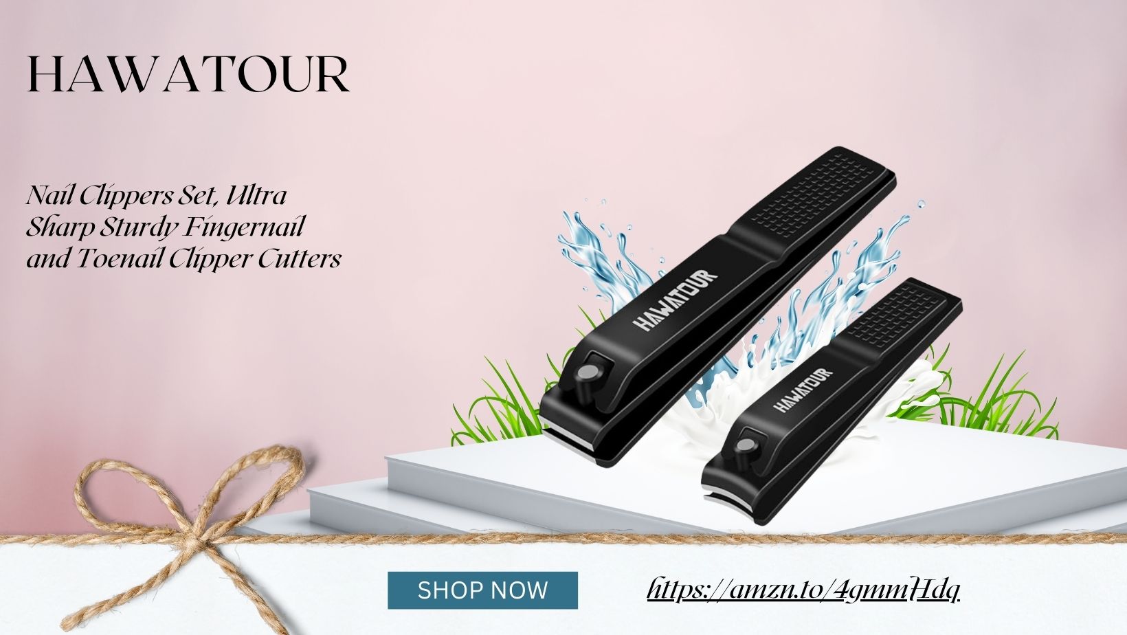 Nail Clippers Set, Ultra Sharp Sturdy Fingernail and Toenail Clipper Cutters